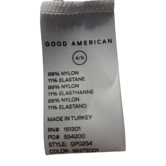 Good American White/Gray Ribbed Padded Sports Bra SZ 4/5 - Picture 7 of 10